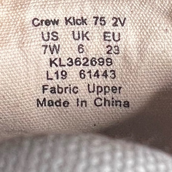 KEDS White Crew Kick Sneakers Size 7W - Picture 2 of 8